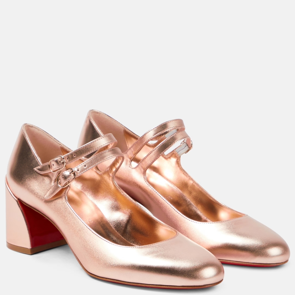 Christian Louboutin Miss Jane 55mm Leather Pumps Size 36